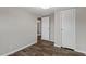 Bedroom with hardwood floors and large closet at 7289 Nc 561, Louisburg, NC 27549