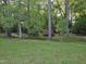 Beautiful wooded lot with mature trees and lush landscaping at 952 Glover Rd, Dunn, NC 28334