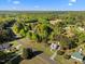 Scenic aerial view of a charming home nestled among lush greenery and mature trees at 108 Ruff Davis Rd, Roxboro, NC 27574