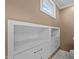 Built in storage in this bathroom at 109 N Hassel St, Hillsborough, NC 27278