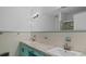 Bathroom area with tile countertops and double sinks at 110 Omega Rd, Henderson, NC 27536