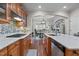Spacious kitchen featuring an island, stainless steel appliances, and an easy flow to the dining area at 1320 Heritage Hills Way, Wake Forest, NC 27587