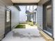 View of a small patio area between two homes with doorways leading into each residence at 14 Relaxing Way, Pittsboro, NC 27312