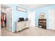Comfortable bedroom with a dresser, closet, soft blue walls, and a light, airy feel at 1427 Carisbrooke Dr, Mebane, NC 27302