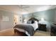 Cozy bedroom featuring a plush bed, dresser, and bedside tables, offering a comfortable and stylish retreat at 1505 Sharnbrook Ct, Raleigh, NC 27614