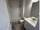 Full bathroom with shower-tub combo and vanity at 182 E Victory View Ter, Smithfield, NC 27577