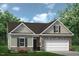 Charming single-Gathering home with stone accents, attached garage and a cozy, well-manicured front lawn at 182 E Victory View Ter, Smithfield, NC 27577