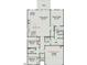 Detailed floor plan showcasing a Gathering room, kitchen, bedrooms, bathrooms, patio, and garage at 182 E Victory View Ter, Smithfield, NC 27577