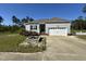 Charming single-story home featuring a manicured lawn, attached garage, and traditional architectural details at 226 Kandypoo Dr, Four Oaks, NC 27524