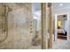 This bathroom has a large walk-in shower with multiple shower heads and body sprays at 2307 Carriage Oaks Dr, Raleigh, NC 27614