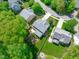 Home featuring a spacious backyard, wooden deck, mature trees, and neighborhood setting at 2412 Castleburg Dr, Apex, NC 27523