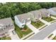 Overhead view of a home with mature trees and a well-kept lawn at 2912 Historic Cir, Morrisville, NC 27560