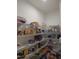 Walk-in pantry with lots of shelving for optimal storage at 3005 Dunnock Dr, Durham, NC 27713