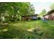 The backyard has ample green space at 315 Clark St, Durham, NC 27701