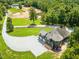 Aerial view of home and property featuring a pond at 3704 Hesters Store Rd, Hurdle Mills, NC 27541
