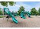A spacious playground area featuring slides, climbing structures, and soft landing surfaces for to play safely at 4020 Kinsley Trce, Burlington, NC 27215