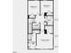 Layout of the third floor showing the owner's suite, bedrooms, laundry, and bathrooms at 418 Rowe Way, Knightdale, NC 27545