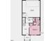 Layout of the first floor showing the garage, bedroom, bathroom and foyer at 418 Rowe Way, Knightdale, NC 27545