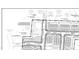 A portion of the site plan detailing lot dimensions, landscaping, and easement information at 529 Sunset Dr, Fuquay Varina, NC 27526