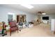Expansive basement recreation room with carpet flooring and neutral-colored walls at 5500 Fortunes Ridge Dr # 82B, Durham, NC 27713