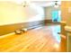 Spacious living room with beautiful hardwood flooring and neutral wall paint at 5500 Fortunes Ridge Dr # 82B, Durham, NC 27713