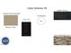 Real estate color scheme palette featuring Tuscan Clay siding, black shutters, white trim, charcoal shingles, and Seneca stone at 75 Cordoba Dr, Franklinton, NC 27525