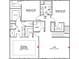 Second floor blueprint highlighting three bedrooms, two bathrooms, a laundry room, and a loft area at 90 Cordoba Dr, Franklinton, NC 27525