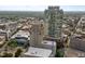 Scenic aerial view of the building highlights architecture and neighborhood landmarks at 110 N Corcoran St # 2101, Durham, NC 27701