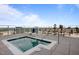 The building offers a relaxing rooftop hot tub with lounge chairs and skyline views at 110 N Corcoran St # 2101, Durham, NC 27701
