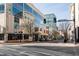 Street view showcasing the building's modern architectural design and prime downtown location at 110 N Corcoran St # 2101, Durham, NC 27701