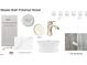 Primary bathroom boasts polished nickel fixtures and a sleek, modern design at 1217 Azalea Garden Cir, Raleigh, NC 27603