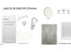 Jack & Jill bathroom highlighting chrome fixtures and a full shower insert at 1217 Azalea Garden Cir, Raleigh, NC 27603