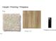 Flooring samples featuring Fog carpet, Heritage HT41, and fireplace surround tile at 1217 Azalea Garden Cir, Raleigh, NC 27603