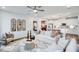 Bright and airy living room featuring modern furnishings and an open layout to the kitchen at 1268 Hardin Hill Ln, Knightdale, NC 27545