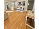 Open-concept living area featuring hardwood floors and access to the kitchen at 131 Rosewood Dr Dr, Roxboro, NC 27573