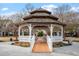Charming gazebo offers a tranquil outdoor community space with detailed architecture and inviting access at 134 Barclay Valley Dr, Cary, NC 27519