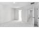 Spacious bedroom offers neutral carpet with a closet at 1533 Crescent Townes Way, Raleigh, NC 27604