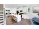 Bright, open kitchen featuring a large island with seating and modern appliances at 1533 Crescent Townes Way, Raleigh, NC 27604