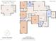 Second floor plan layout showing the estimated areas for the home's bedrooms and flex spaces at 1633 Estate Valley Ln, Raleigh, NC 27613