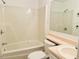 Bathroom features a shower/tub and a single sink at 203 Standish Dr, Chapel Hill, NC 27517