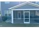 This screened porch provides a tranquil spot for outdoor living with easy access to a lush yard and the home at 2089 Florine Dr, Apex, NC 27502