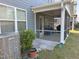 Enjoy the outdoors on this relaxing screened porch with views of the backyard and easy access to the home's interior at 2089 Florine Dr, Apex, NC 27502