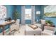 Comfortable home office features stylish furniture, soft natural light, and calming paint at 2736 Luxborough Ln, Mebane, NC 27302