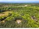 Scenic aerial view of a wooded area with mature trees surrounding a home at 2784 Norrington Rd, Lillington, NC 27546