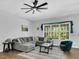 Comfortable living room with a large window and modern decor at 2784 Norrington Rd, Lillington, NC 27546