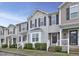 Charming townhome showcases a traditional design, complemented by manicured landscaping and a welcoming entrance at 5329 Big Bass Dr, Raleigh, NC 27610