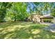 Large backyard showcases mature trees, and ample green space, providing a serene outdoor environment at 704 N Orange Ave, Dunn, NC 28334