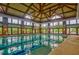 Bright indoor pool area featuring ample natural light and modern design elements at 803 Footbridge Pl, Cary, NC 27519