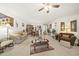 Spacious open-concept living area features seamless flow between living, dining, and kitchen spaces at 8520 Quarton Dr, Raleigh, NC 27616