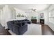 Comfortable living room featuring a modern fireplace, and an inviting sectional sofa at 115 Zulabelle Ct, Garner, NC 27529